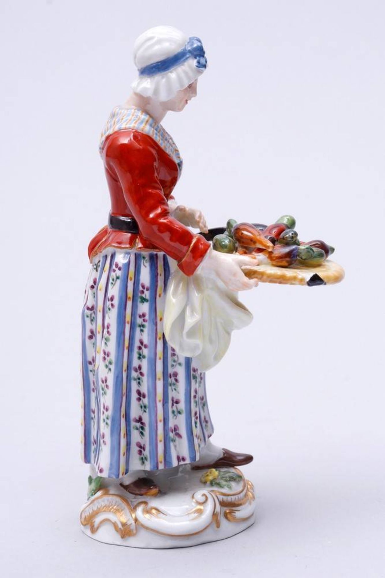 Vegetable Seller Meissen, 2nd half 20th C., design Johann Joachim Kaendler, from the series "Cris de - Bild 3 aus 7