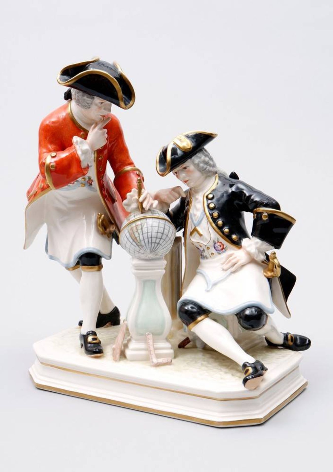 Large Freemasons Group Goebel, 20th C., after the original by Johann Joachim Kaendler for Meissen, 2