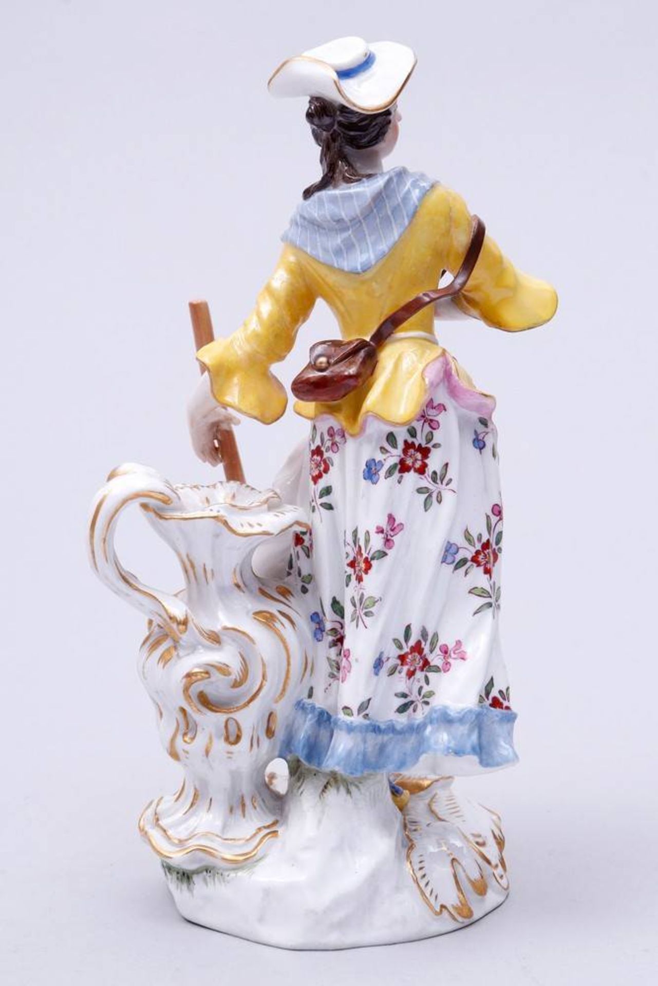 Dancing ShepherdessMeissen, ca. 1900, design Friedrich Elias Meyer, dancing Lady infront of a - Bild 2 aus 5