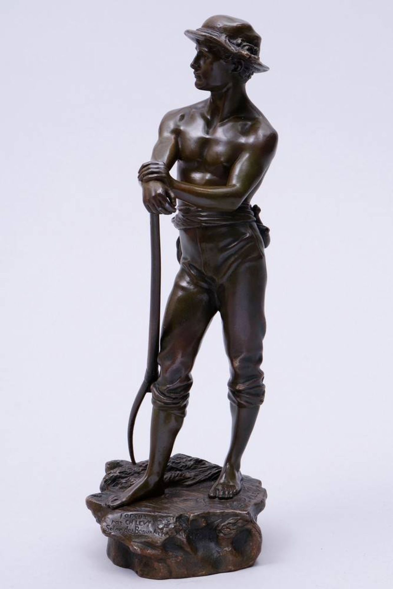Charles Octave Lévy (1820 Paris - 1899 ebda) "Le Faneur", bronze, patinated, sign. to base,