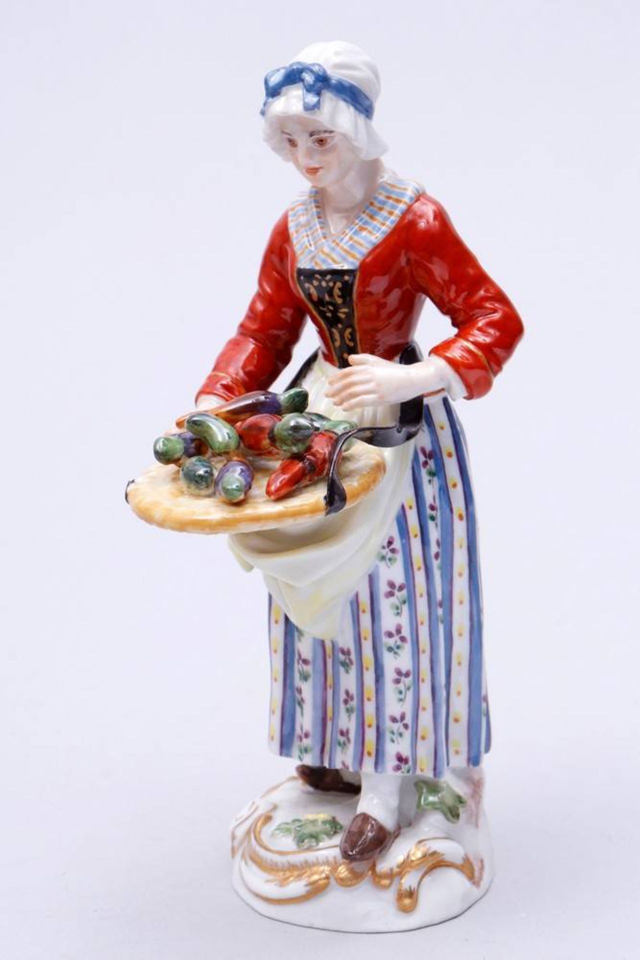 Vegetable Seller Meissen, 2nd half 20th C., design Johann Joachim Kaendler, from the series "Cris de