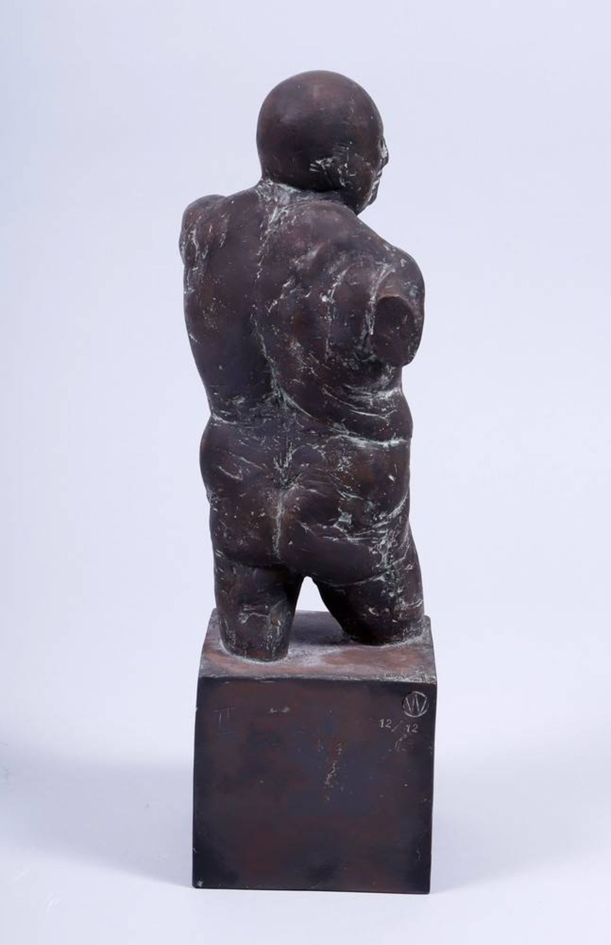 Waldemar Otto (1929, Petrikau)"Sockeltorso I", 1984, bronze, patinated, monogr. "W", No. 12/12 und - Bild 4 aus 6