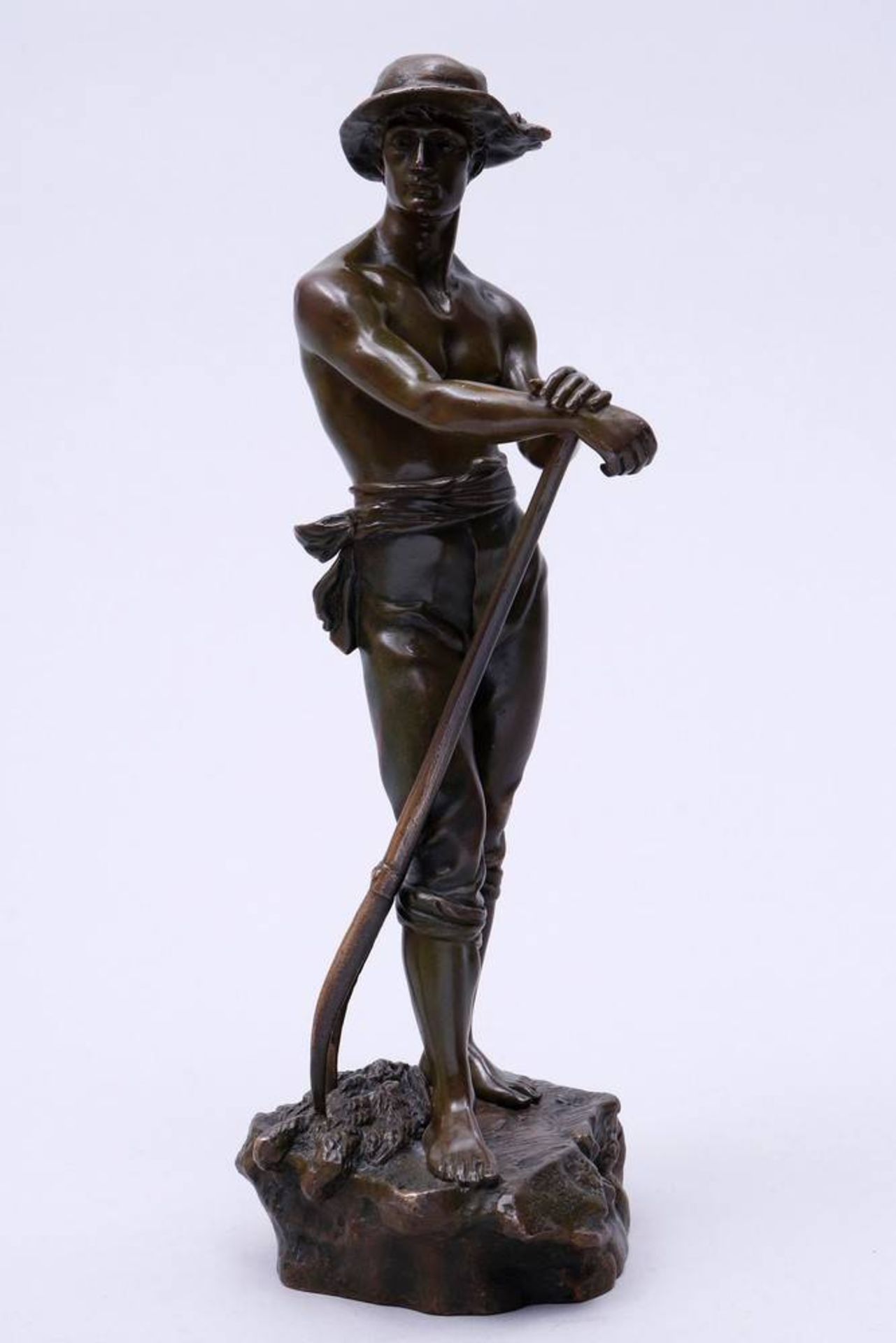 Charles Octave Lévy (1820 Paris - 1899 ebda) "Le Faneur", bronze, patinated, sign. to base, - Bild 2 aus 8