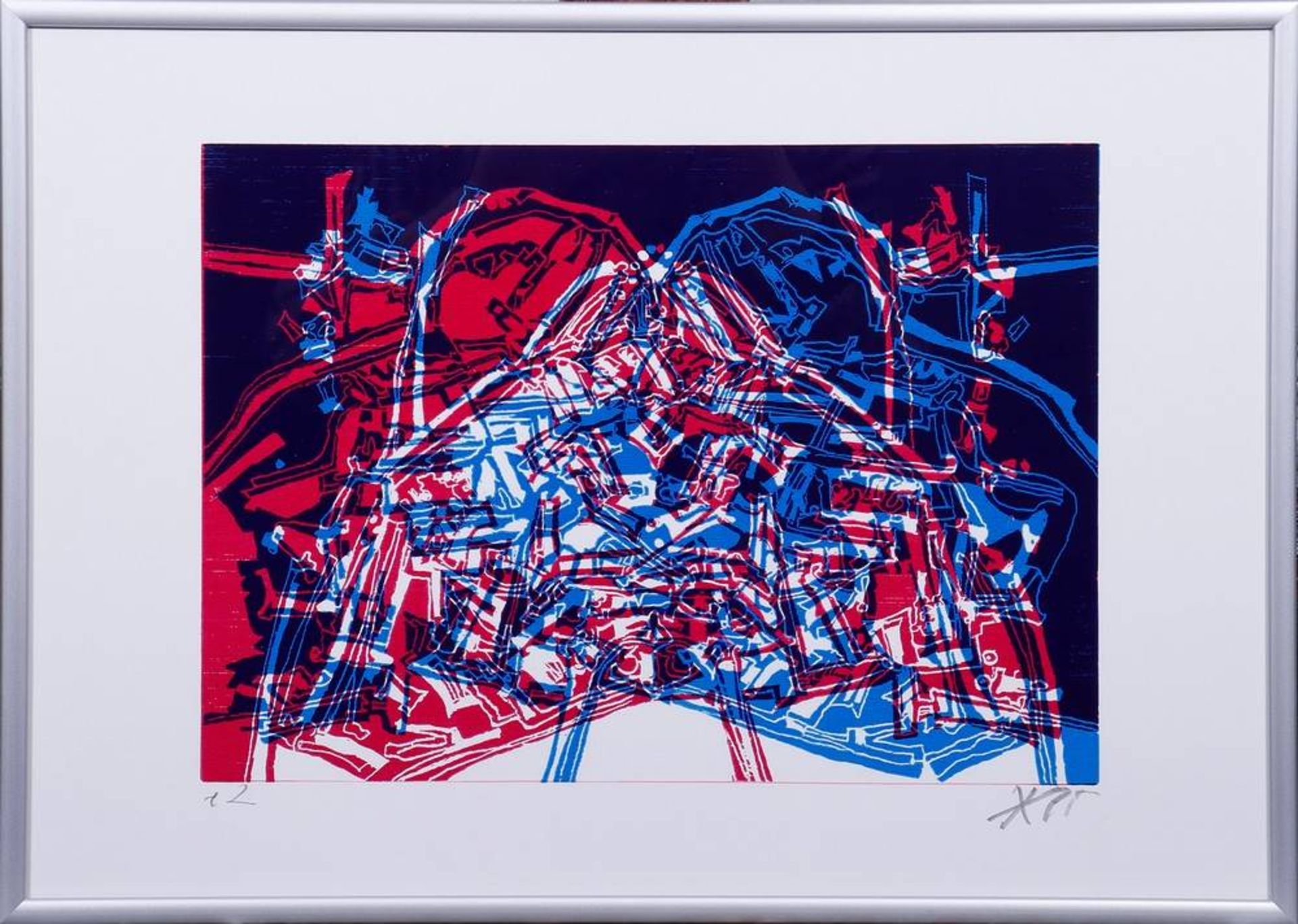 Jan Koblasa (1932, Tábor, Czech Republic - 2017, Hamburg)3 serigraphs on paper, abstractions in - Bild 7 aus 9