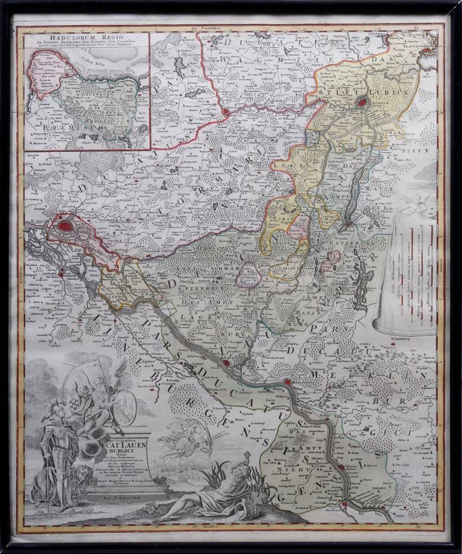 Johann Baptist Homann (1664 in Oberkammlach - 1724 in Nürnberg)Typus Geographicus Ducat.