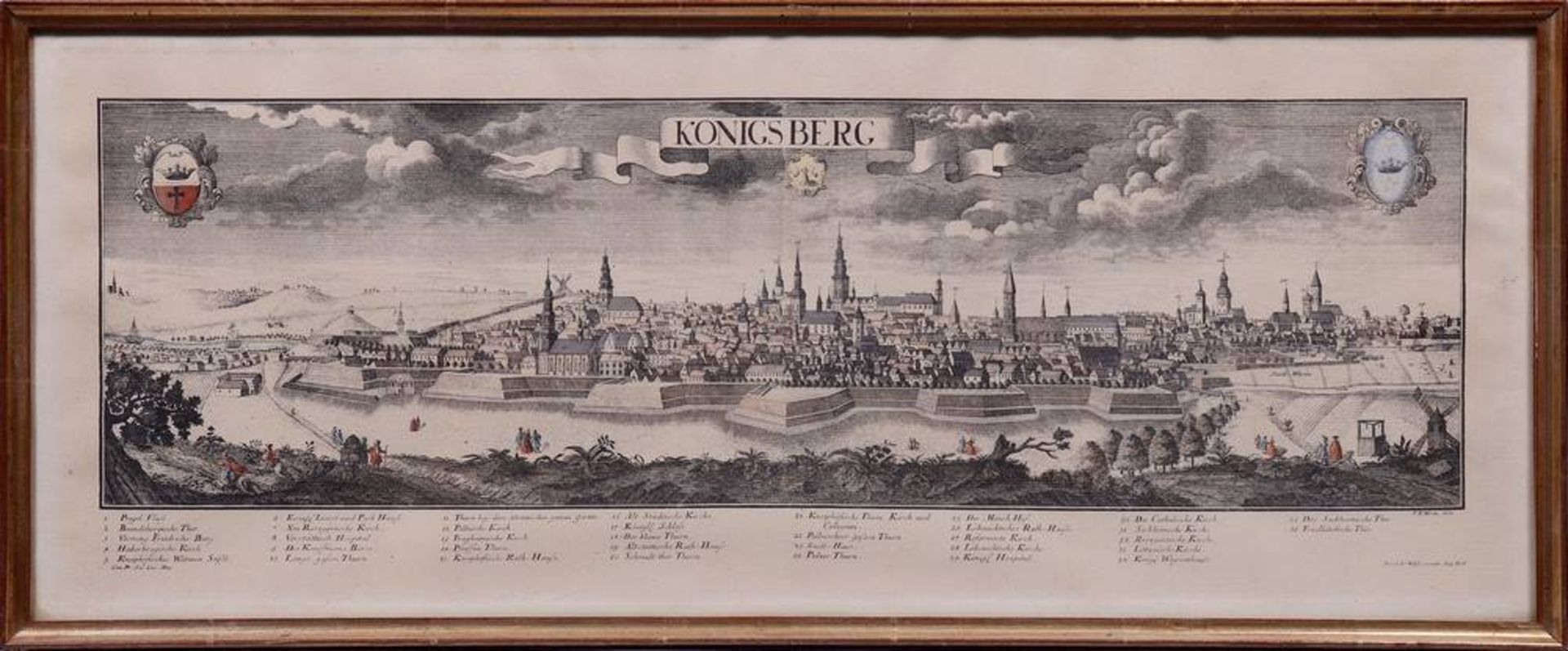 Konigsberg und Riga Metropolis LivoniaeSparsam kolorierte Kupferstich-Nachdrucke, 1x Königsberg n. - Bild 2 aus 4