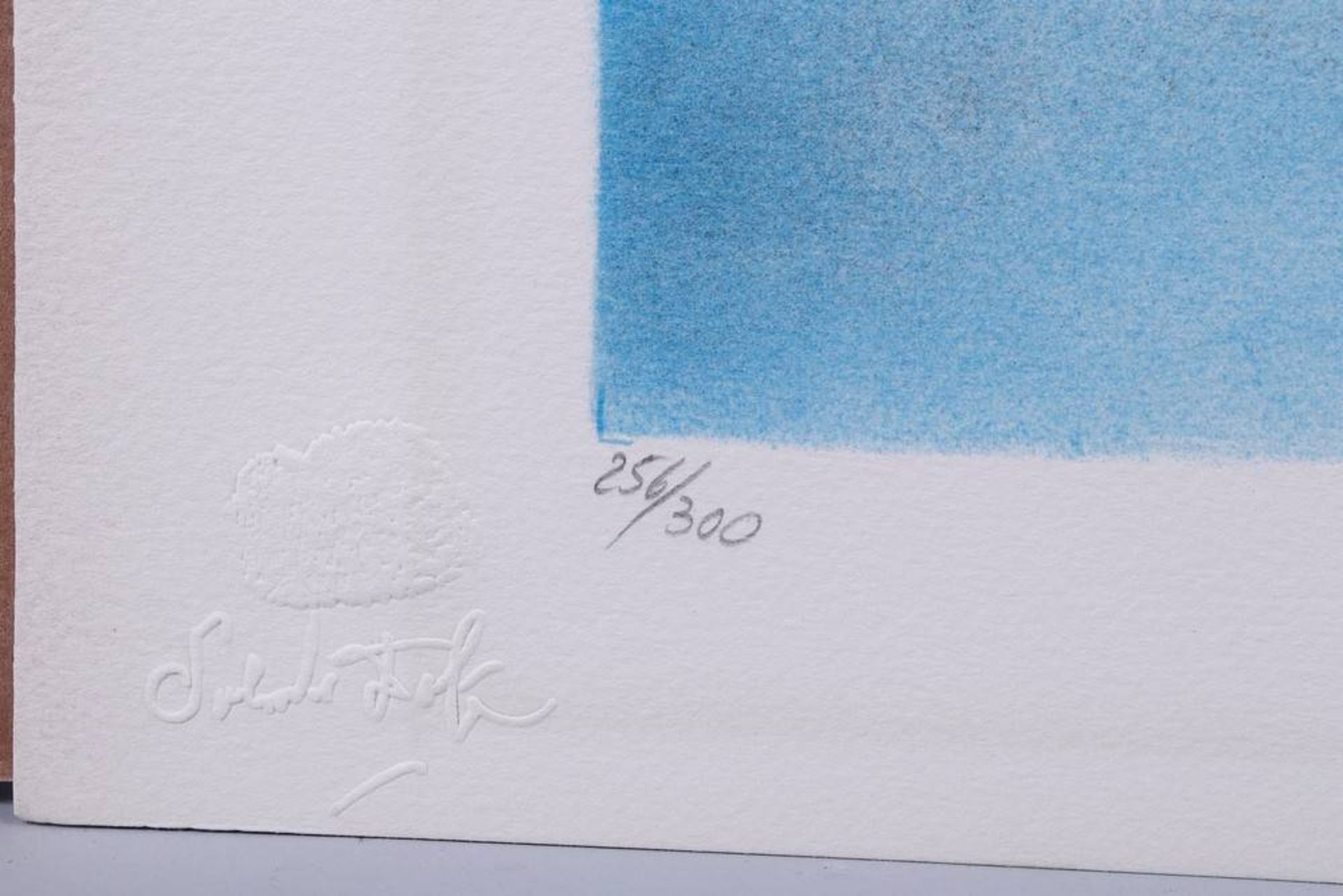Salvador Dali (1904 in Figueres, Spanien - 1989 ebda.)Blaues Einhorn, Farblithographie auf Papier, - Bild 2 aus 3