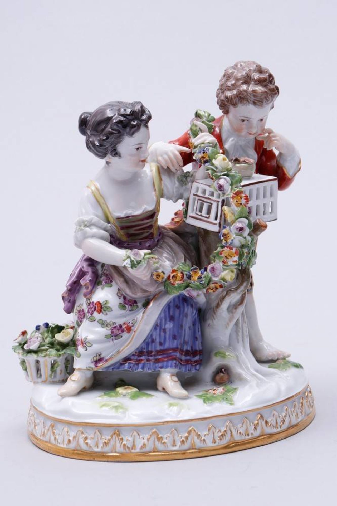 Der Frühling, Meissen, um 1900 Entwurf Johann Carl Schönheit, aus dem Zyklus der Jahreszeiten, an - Bild 4 aus 8