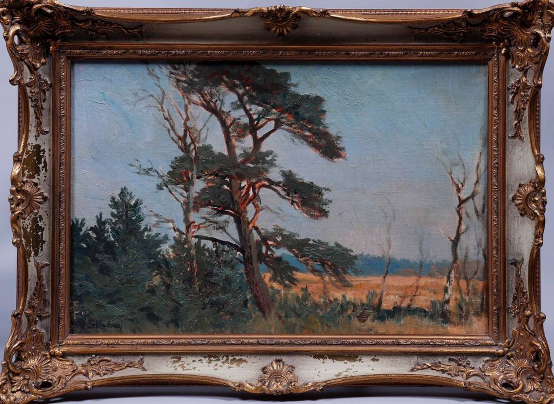 Georg Kaulbach (1866 in Szillen/Ostpreußen -1945 in Graal-Müritz)"Waldrandstudie vom Hirschmoor" (