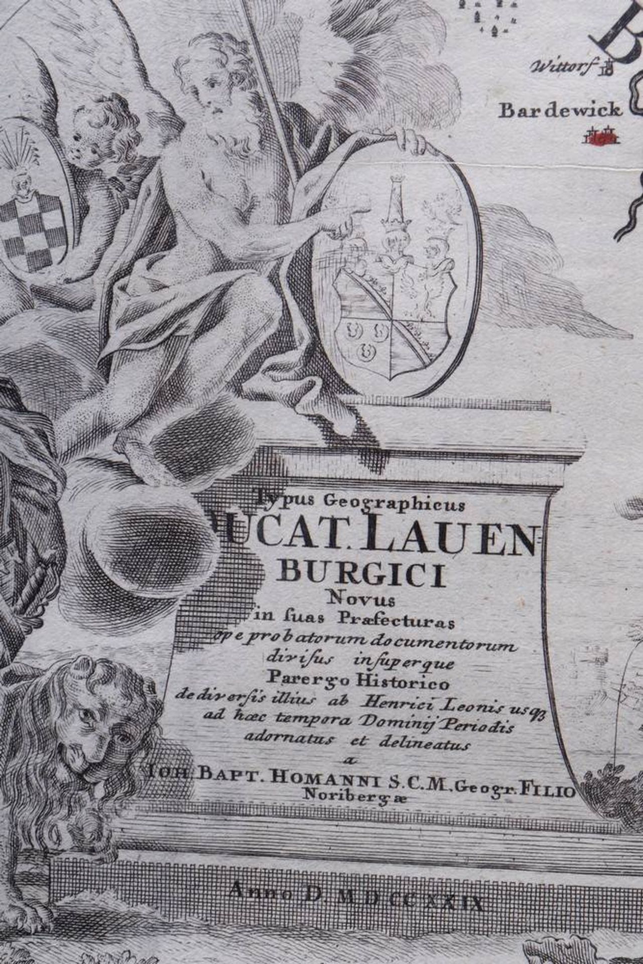 Johann Baptist Homann (1664 in Oberkammlach - 1724 in Nürnberg)Typus Geographicus Ducat. - Bild 2 aus 2