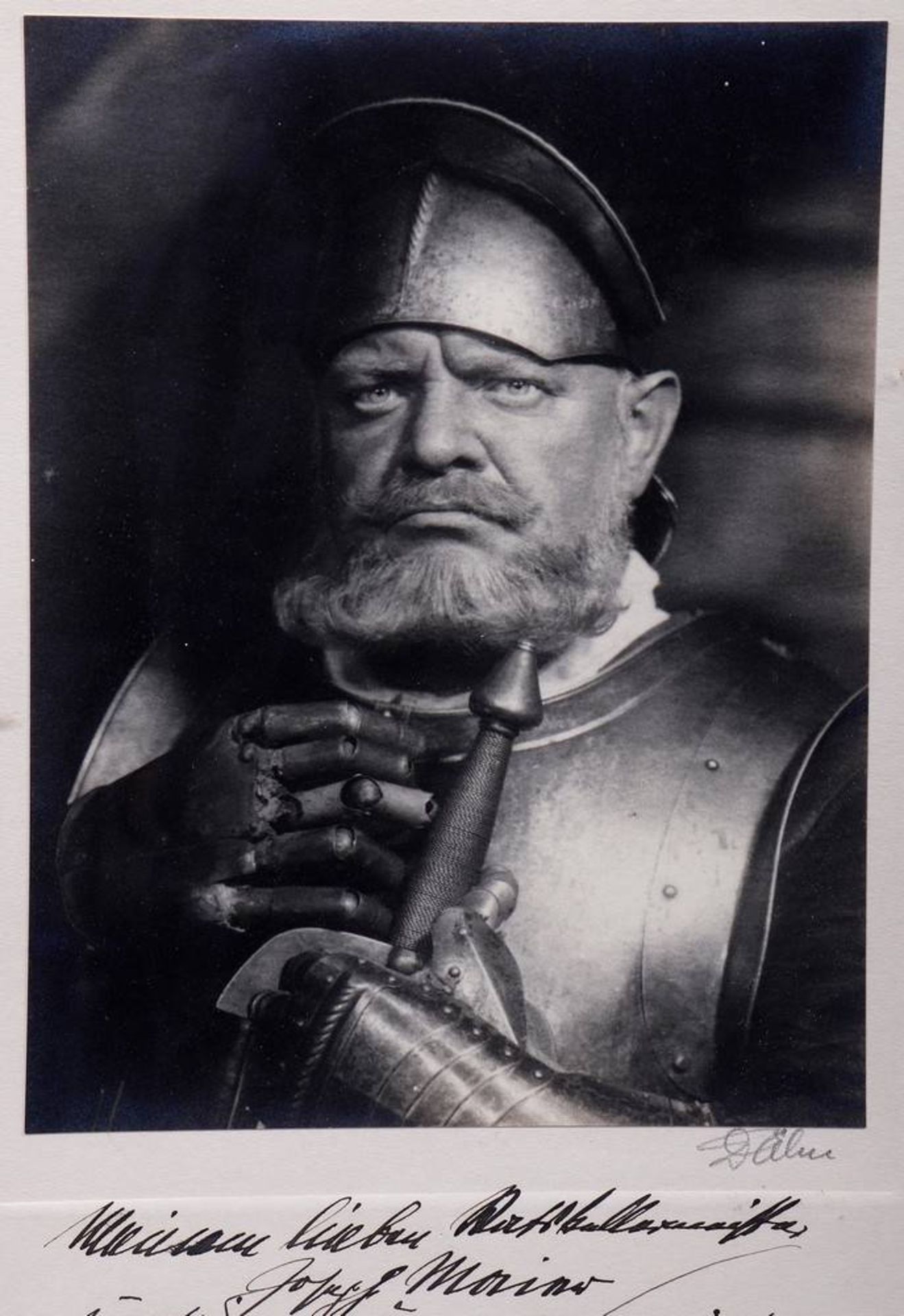 Foto mit Widmung von Heinrich Georgeaus dem Lübecker Ratskeller, 1943, ca. 23x17cm, gerahmt (ca. - Bild 2 aus 3