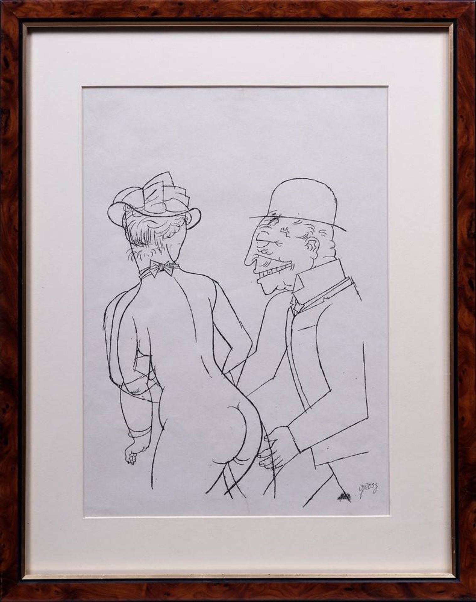 George Grosz (1893 in Berlin - 1959 ebenda) Erotische Szene, Lithographie, u.r. plattensigniert ""