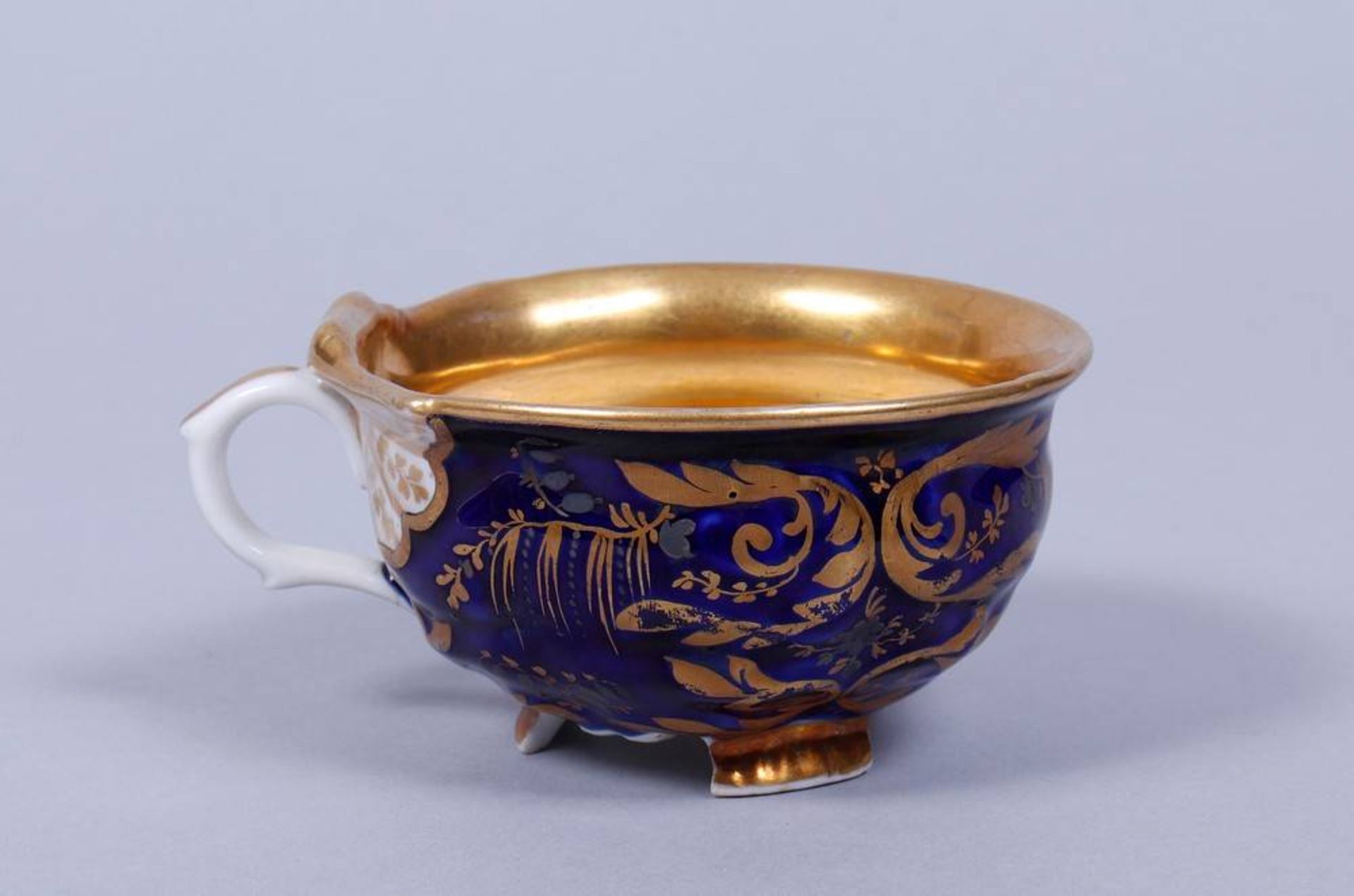 Kaffeekanne und Tasse, Safronow, Russland, um 1830/50 partiell godronierter, oberhalb facettierter - Bild 9 aus 13