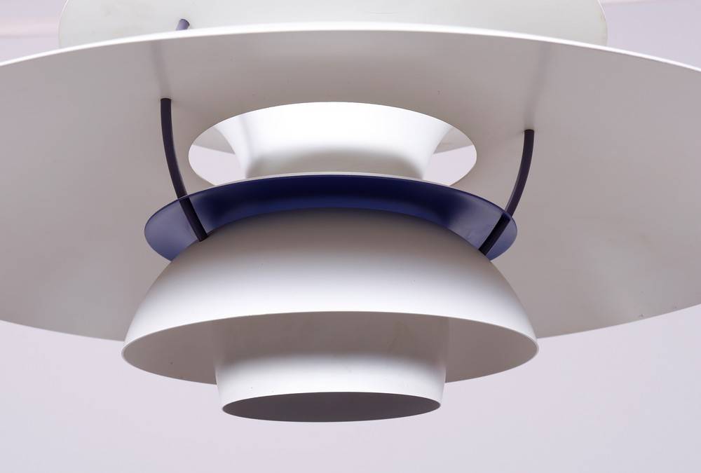 Deckenlampe, Entwurf Poul Hennigsen für Louis Poulsen, 20.Jh. Modell "PH5", weiße Ausführung mit - Image 2 of 2
