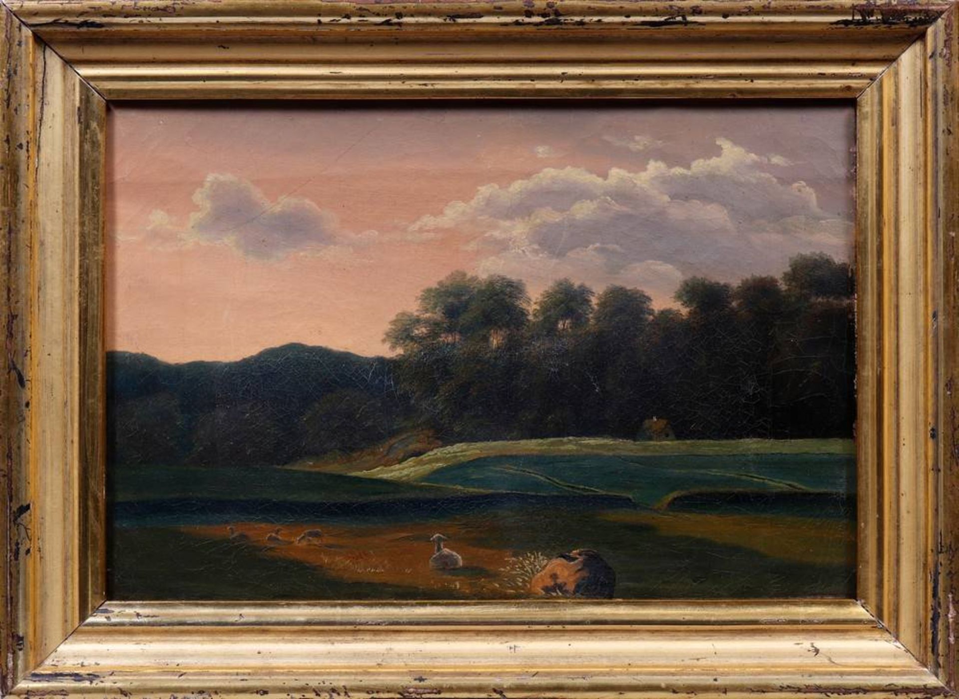 Wohl Frederik Kraft (1823-1854) Landschaft mit Schafen, um 1835, Öl auf Leinwand, u.l. unl. sign.,