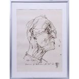 Horst Janssen (1929 in Wandsbek bei Hamburg - 1995 in Hamburg) Hermann Hesse, Lithographie, u.m.