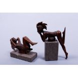 Ernst Fuchs (1930 in Wien - 2015 ebenda), "Papagena" und "Papageno" Bronze, patiniert, num. 3100/