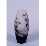Jugendstil-Vase, Arsale, Vereinigte Lausitzer Glaswerke, Weißwasser, 1918-1928 hoher, gebauchter