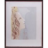 Salvador Dali (1904 in Figueres - 1989 ebenda) Beatrice in ihrer größten Schönheit, Lithographie,
