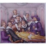 Helmut Friedeck (Lübecker Künstler) "Die Anatomie des Dr. Tulp" nach Rembrandt van Rijn, Aquarell