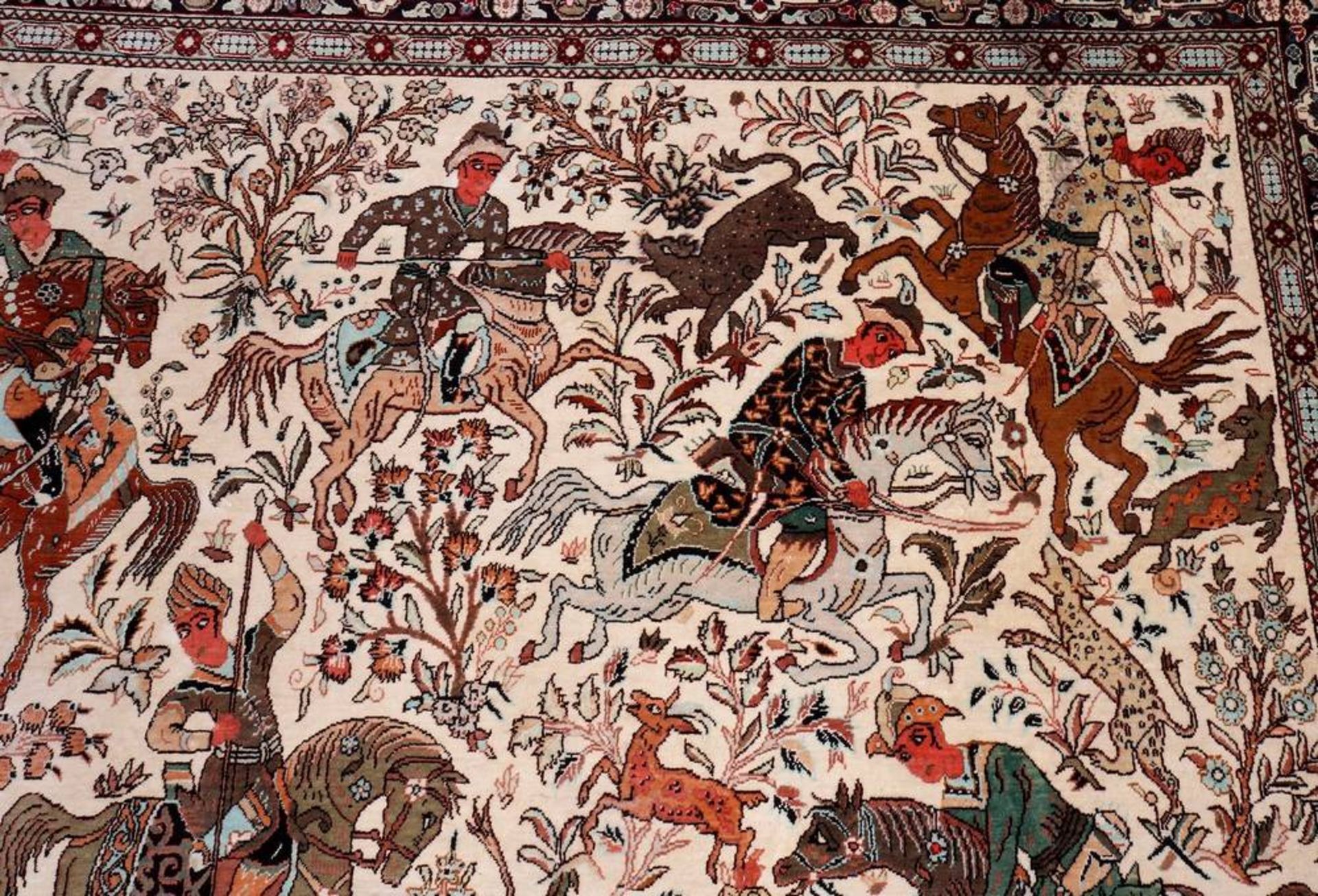 Teppich, Seidenghom, Persien, reine Naturseide auf Seide, - Image 2 of 6