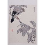 Kōno Bairei (1844 in Kyoto - 1895 ebenda), 7 Farbholzschnitte