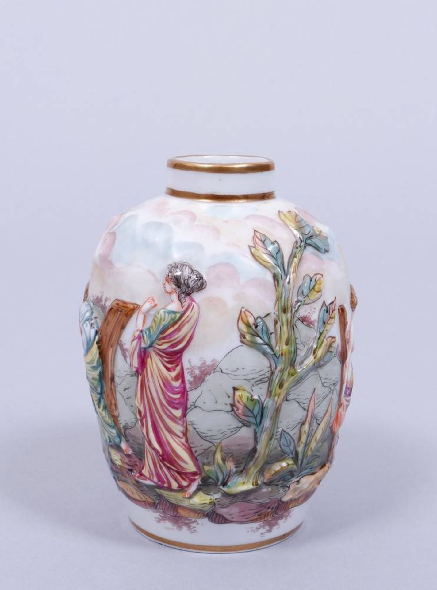 Kleine Vase, wohl Capodimonte, um 1900/20 - Bild 3 aus 6
