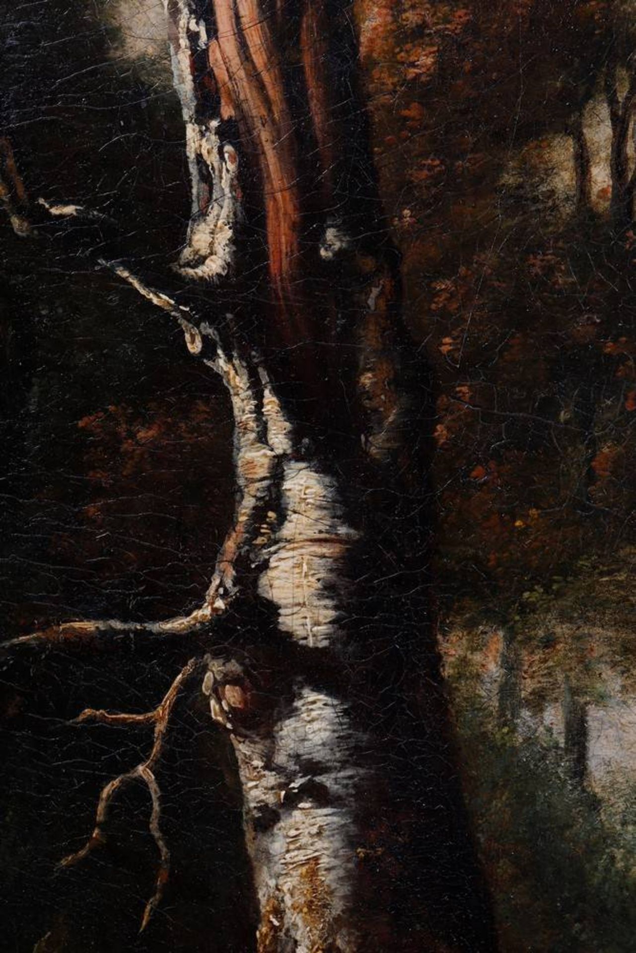Landschaft mit knorrigem Baum und Personenstaffage, um 1800 - Bild 5 aus 8