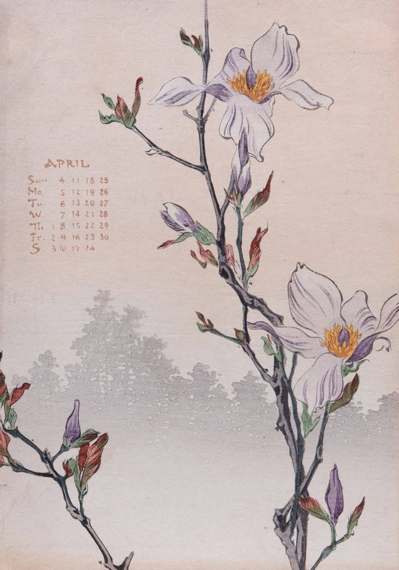 12 Kalenderblätter, Japan, wohl 1909 - Bild 4 aus 12