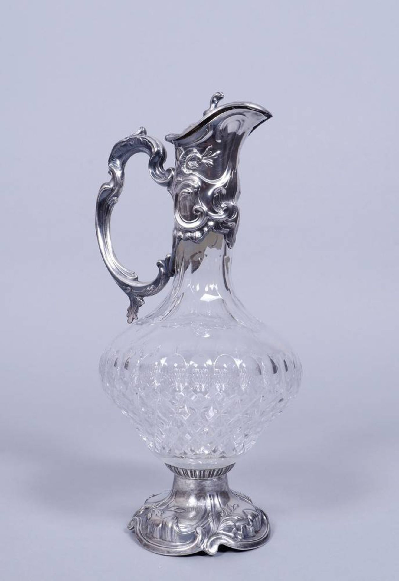 Historismus-Schenkkrug, 925er Silber/Glas, Topázio, Portugal, 20.Jh. - Image 2 of 4