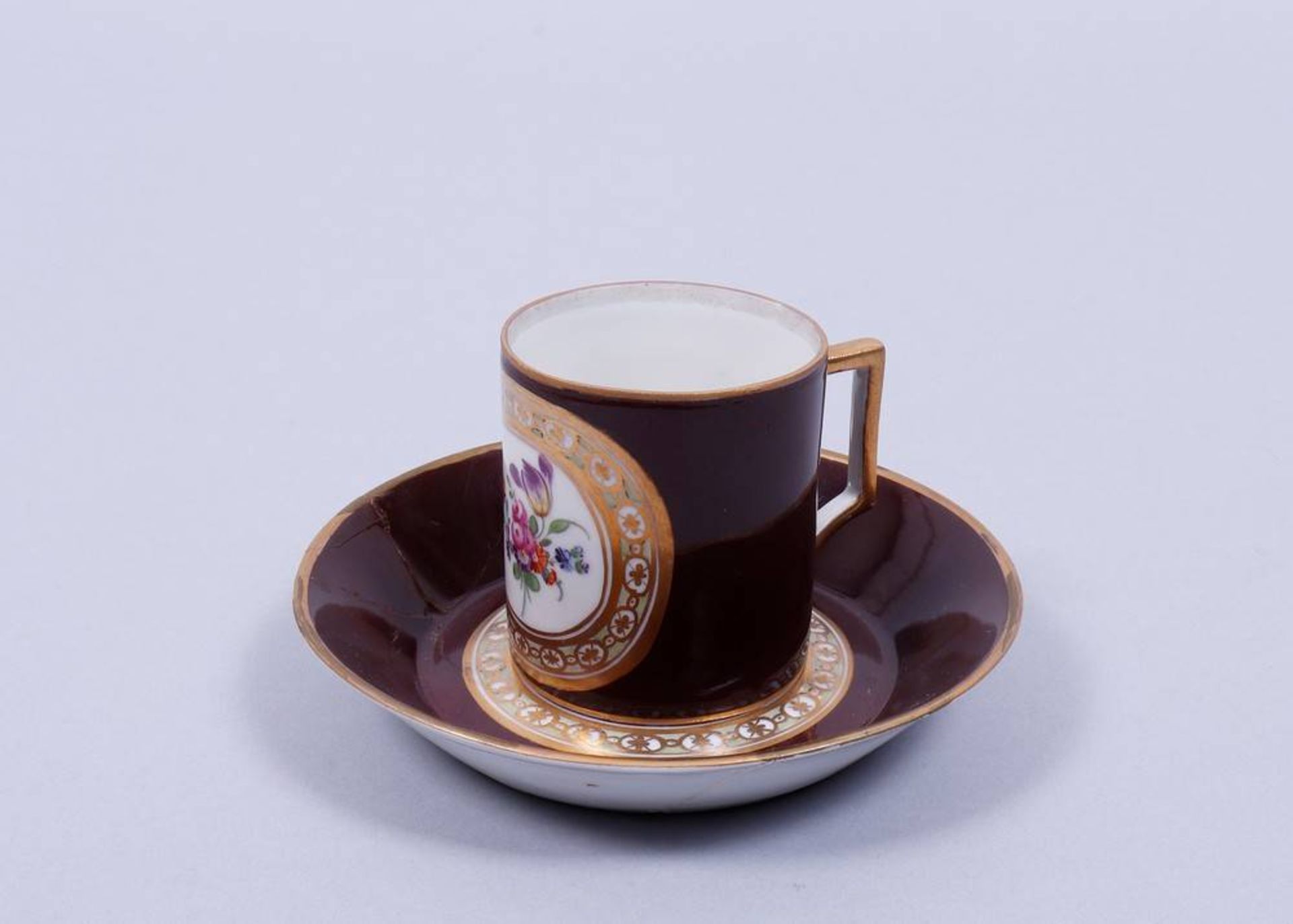 Kl. Empire-Kaffeetasse, Kaiserliche Porzellanmanufaktur St. Petersburg, 1762-96 - Bild 2 aus 3