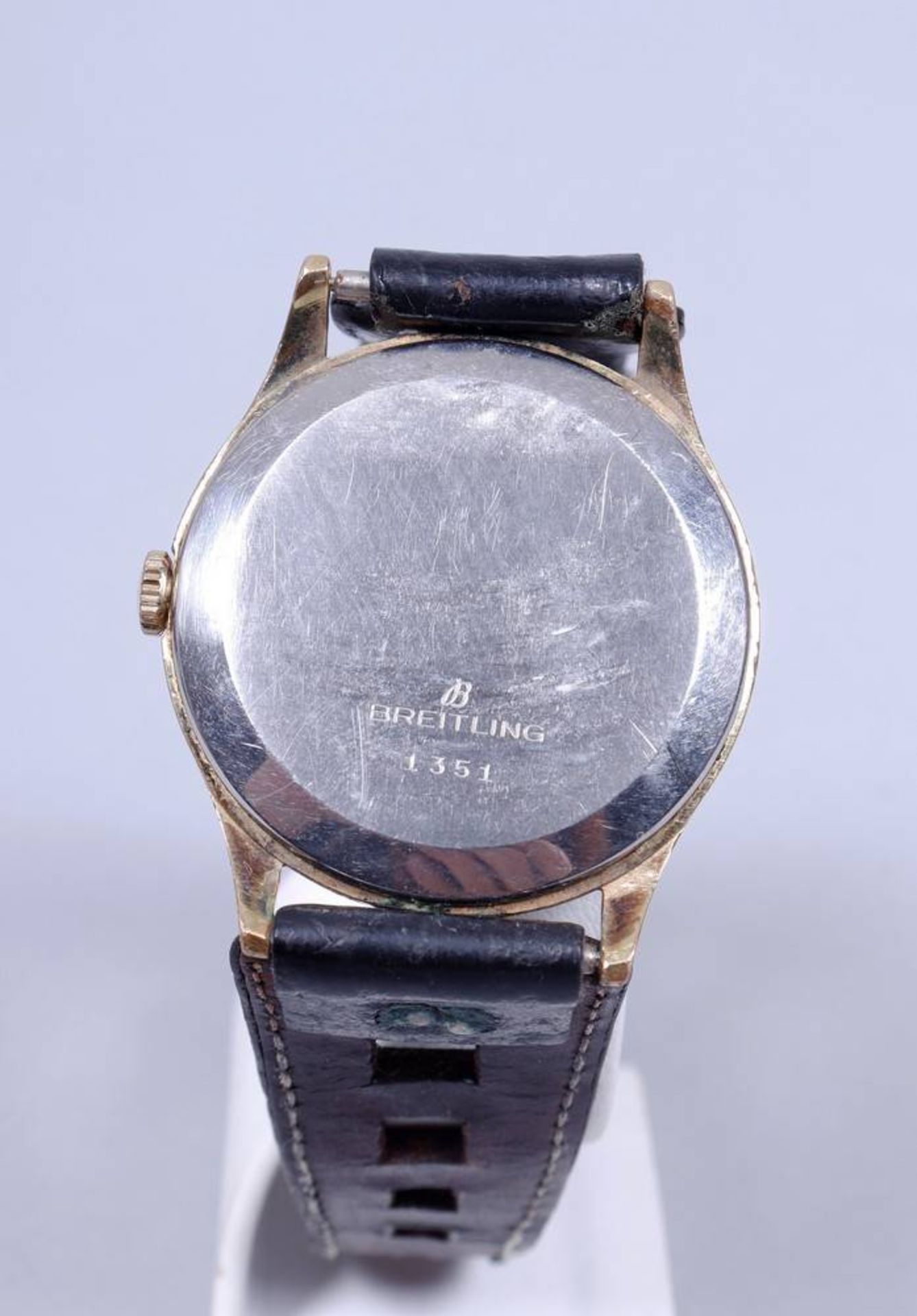 Herrenarmbanduhr, vergoldet, Breitling Geneve. Ref. 1351, 1950er Jahre - Bild 4 aus 5