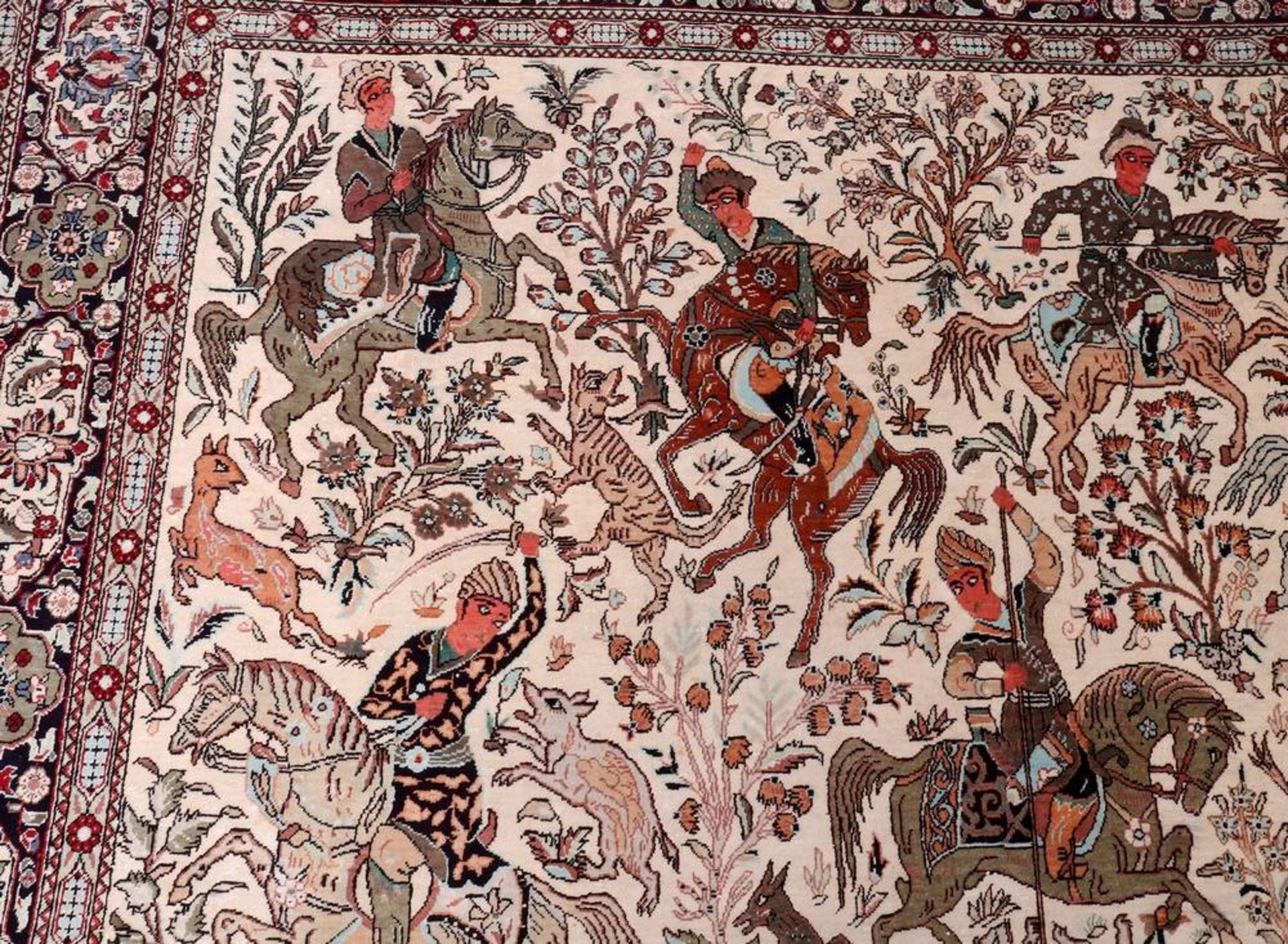 Teppich, Seidenghom, Persien, reine Naturseide auf Seide, - Image 3 of 6