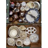 A collection of 19th Century Staffordshire sugar basins, cream ground with gilt decoration, with