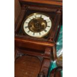 A 20th century Vienna style wall clock, with Roman numeral chapter ring, in working order, height