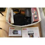 A collection of assorted cased and boxed cameras to include; Kodak; Olympus and others, various (one