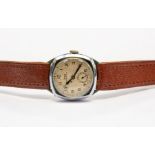 ** AWAY VENDOR COLLECTED 17/12** A gents Rone wristwatch circa 1950-60's, cream dial, subsidiary