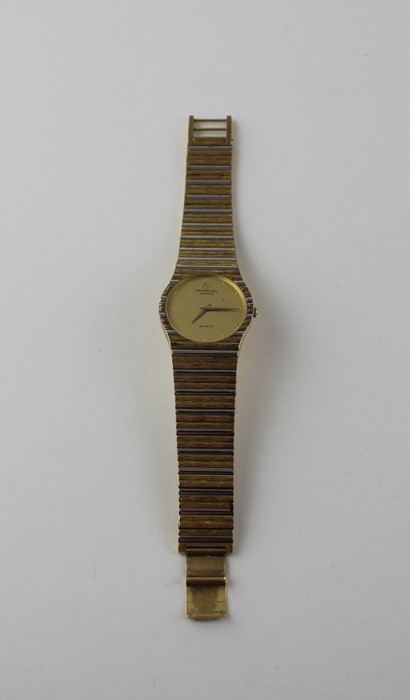 A gold plated Raymond Weil bracelet watch, ref.9042, quartz movement, having signed gold dial with - Image 2 of 6