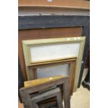 A good quantity of large and other sized antique frames