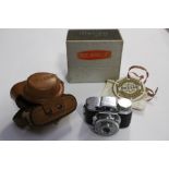 Mycro 111A miniature camera with leather case and original box
