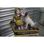 A 19th Century cast iron Speaking Dog Bank