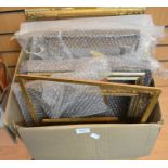 A box of assorted antique small to medium frames