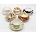 Six early to mid 19th Century cups and saucers