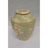 A Chinese pot of ovoid outline, in antique taste