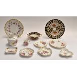 A Royal Crown Derby collection of ceramics including an Imari pattern plate, Derby Posies dishes,