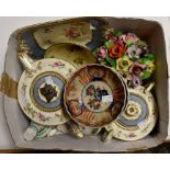 Assorted box of china, ceramics to include Royal Crown Derby, oriental bowls, English teapot, bowl