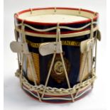 Military interest: a British Army painted Drum for the Band of the Royal Regiment of Fusiliers.