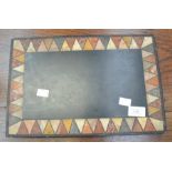 Pietra Dura Rectangle possibly an inset to item of furniture, triangular samples of marble set