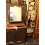 A Victorian mahogany dressing mirror; another 20th century similar (2)