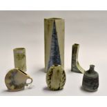 A collection of Carn Pottery, Cornwall, comprising large vase and four smaller sales, mostly